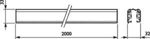 Шинопровод (аксессуар для светильника) RCS750 3C L2000 WH Philips 910500188915 / 871155938111400