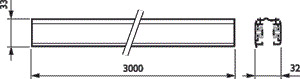 Шинопровод (аксессуар для светильника) RCS750 3C L3000 WH Philips 910500189015 / 871155938112100