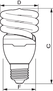 Лампа люминесцентная компакт. TornadoT2 8y 20Вт E27 спиральная 6500К CDL PHILIPS 929689848410 / 871829166294500