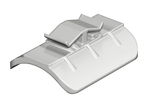 Пластина U-образ. зажим. скобы D34-40 полипропилен 2058 40 LGR (уп.100шт) OBO 1195409