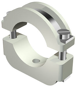 Скоба молниенакручивающаяся d6-12мм M4х22 полистирол 3019 M6 LGR свет. сер. OBO 2158124