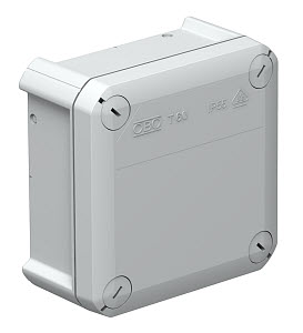 Коробка распределительная 114х114х57 закрытая IP66 T 60 OE свет. сер. OBO 2007239