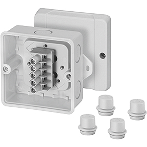 Коробка распр. ОП 88х88х53 с клемн. IP55/65 (наруж. крепл.) D9125 HENSEL 6000003