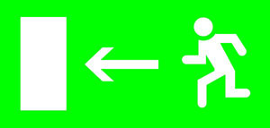 Наклейка "Выход" налево 310х130 Leg 660865
