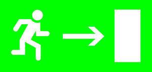 Наклейка "Выход" направо 310х130 Leg 660866
