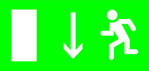 Наклейка "Выход" вниз 310х112 Leg 660867