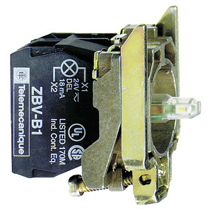 SCHNEIDER ELECTRIC CUERP P/PUL.LUM. LED BCO 24VCA/CC 1NA1NC