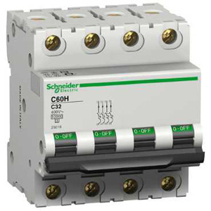 SCHNEIDER ELECTRIC INTERRUPTOR TERMOMAGNETICO C60 H 4X16 A CUR. C