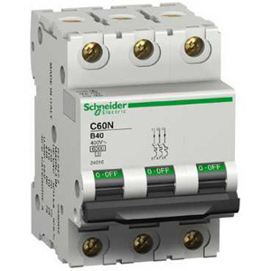 SCHNEIDER ELECTRIC INTERRUPTOR TERMOMAGNETICO C60 N 3X32A 6KA CUR. B