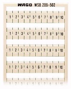 Маркировка WSB QUICK горизонт. 1-10 (10X) для шир. 5-17.5мм WAGO 209-502