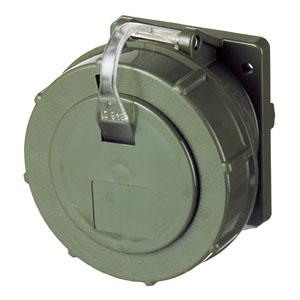 Розетка скрыт. уст. 16А 2Р+N прямая безвинт. IP67 бронз. прием. Mennekes 22928