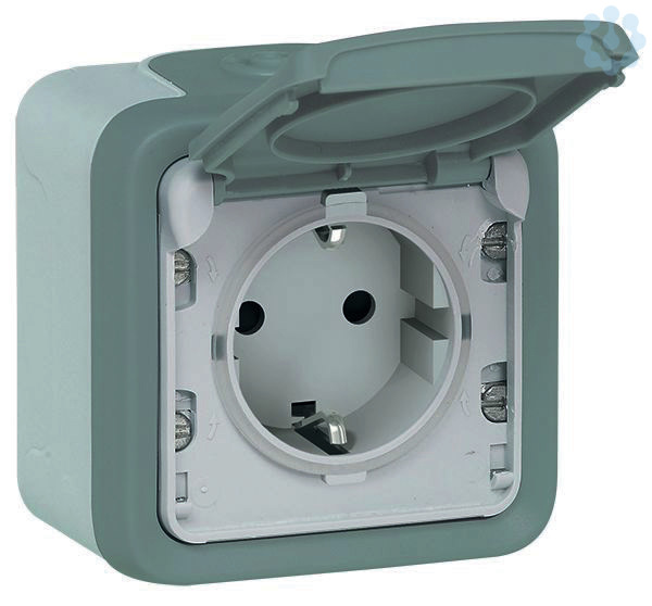 SchukoSteckdose 1fach Plexo 16A 250VAC IP55 grau online kaufen 1750986