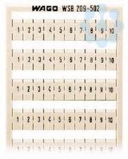 Маркировка WSB QUICK горизонт. 1-10 (10X) для шир. 5-17.5мм WAGO 209-502