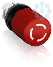 Кнопка MPET3-10R "ГРИБОК" (только корпус) отп. поворачиванием 30мм красн. ABB 1SFA611520R1001