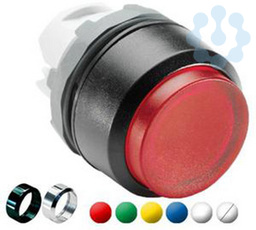 Кнопка MP4-21W выступающая с подсветкой с фикс. бел. (только корпус) ABB 1SFA611103R2105