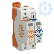 Устройство защиты от импульсных перенапр. УЗИП 150В CombiController V50-1+NPE+FS-150 1 пол. OBO 5093460