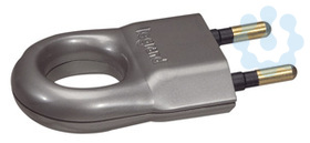 Вилка электрич. каб. Helium 6А прямая с кольцом алюм. Leg 050165