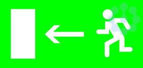 Наклейка "Выход" налево 310х130 Leg 660865