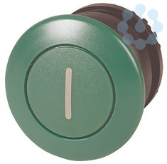 Головка кнопки M22S-DP-G-X1 грибовидная без фикс. зел.; черн. лицевое кольцо EATON 216723