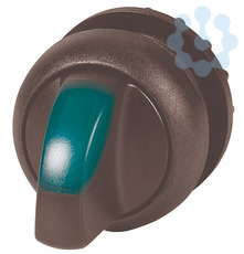 Переключатель с поворотной ручкой V-позиц. 60град. с фикс. зел. с подсветкой; черн. лицевое кольцо M22S-WLKV-G EATON 284540