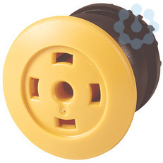 Головка кнопки M22S-DP-Y-X грибовидная без фикс. пустая жел.; черн. лицевое кольцо X EATON 216739