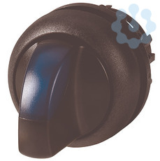 Переключатель с поворотной ручкой V-позиц. 60град. с фикс. син. с подсветкой; черн. лицевое кольцо M22S-WLKV-B EATON 284544