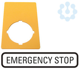 Знак аварийная остановка 50х33мм M22-XZK-GB99 жел. EATON 216472