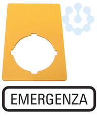 Знак аварийная остановка 50х33мм "EMERGENZA" M22-XZK-I99 жел. EATON 216474