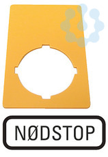 Знак аварийная остановка 50х33мм "NODSTOP" M22-XZK-DK99 жел. EATON 216478