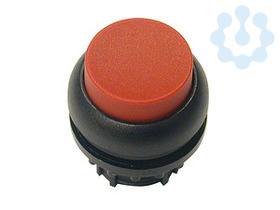 Головка кнопки M22S-DH-R выступающая без фикс. красн.; черн. лицевое кольцо EATON 216642