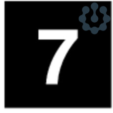 Шильдик "7" 87TQ25 черн. EATON 93288