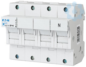 Держатель/разъединитель цилиндр. вставок 14х51 3P+N VLC14-3P+N EATON 285365