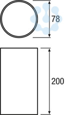 Труба для встраивания в грунт (аксессуар для светильника) AQUALED2 S&M PRE-RECESSED TUBE VS9 OSRAM 4008321854261